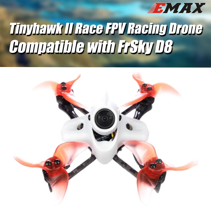 New EMAX Tinyhawk II Race FPV Racing Drone 90mm BNF RunCam Nano2 700TVL Camera 1103 Motor Compatible with FrSky D8 RC Toys