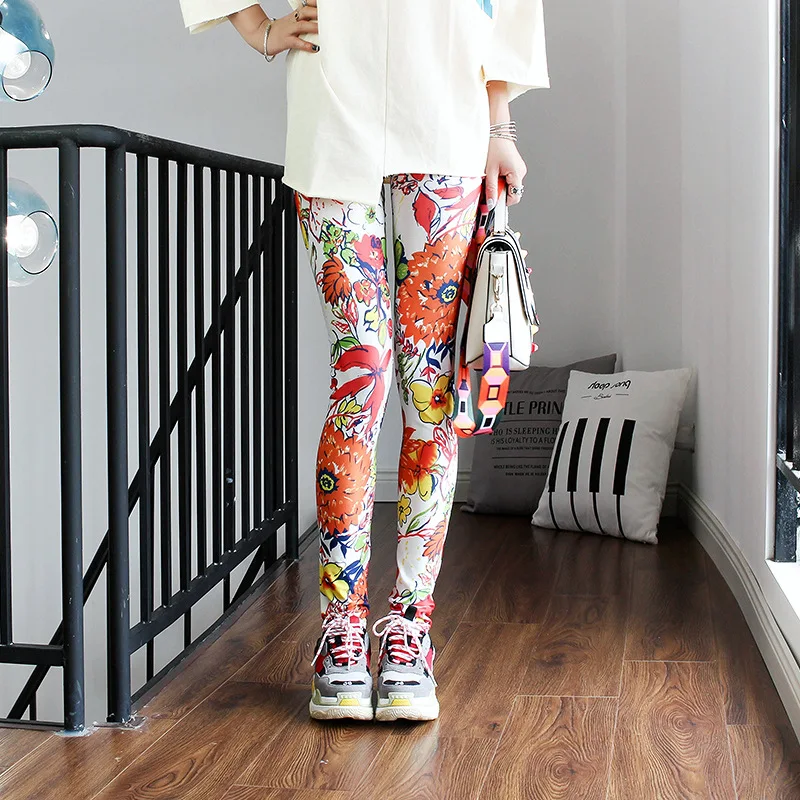 DOIAESKV Fashion Leggings Sexy Casual and Colorful Leg Warmer Fit Most Sizes Leggins Pants Trousers Woman's Leggings thermal leggings