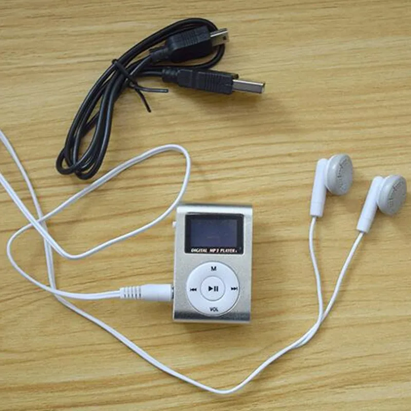 20p! MP3 плеер с ЖК экраном и зажимом из сплава внешний вставленный слот для карты Micro