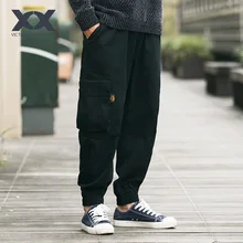 Осень, мужские комбинезоны, свободные, девять штанов, вымытые, старомодные, брендовые, красивые, Мужские штаны