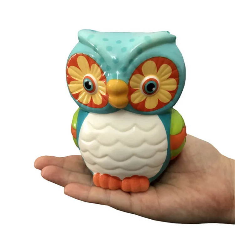 4 шт./компл. Мини Kawaii Сова антистресс игрушки дивотных, из мягкой PU искусственной кожи, игрушка для снятия стресса в медленно поднимающийся красочный подарок для девочек и украшением на высоком каблуке 11 см