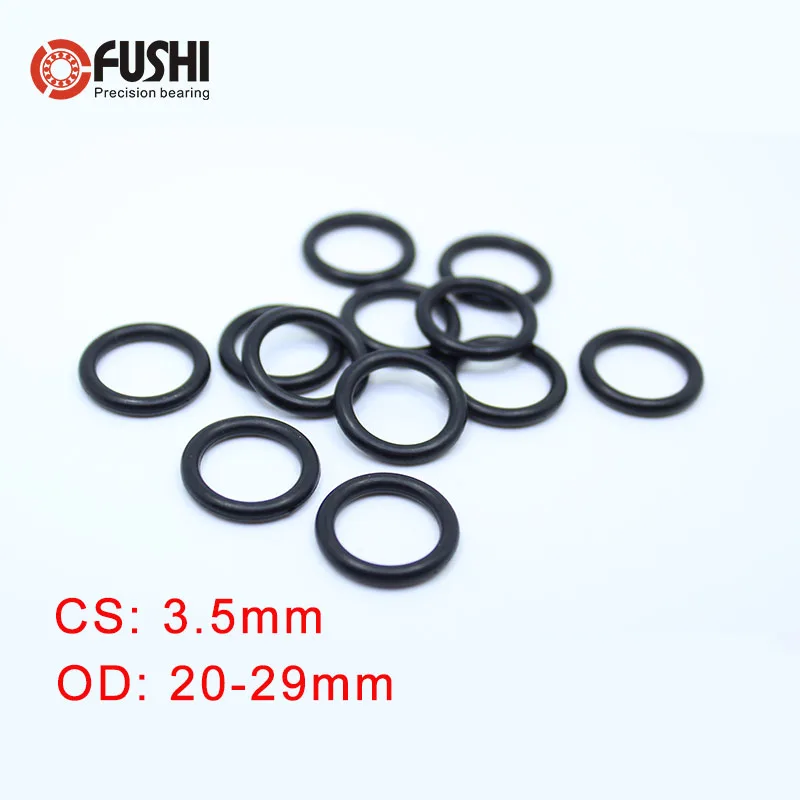 CS3.5mm NBR кольцо OD 20/21/22/23/24/25/26/27/28/29*3,5 мм 100 шт. уплотнительное кольцо Нитриловые Уплотнения Толщина 3,5 мм уплотнительное кольцо