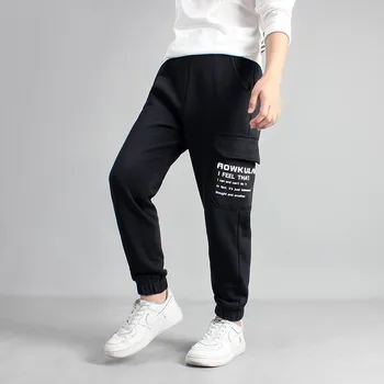 

2020 Autumn Children Boys Pants Kids Knitting Loose Sports Casual Trousers Pants For Boys 6 8 10 12 14 Years Wear Clj441