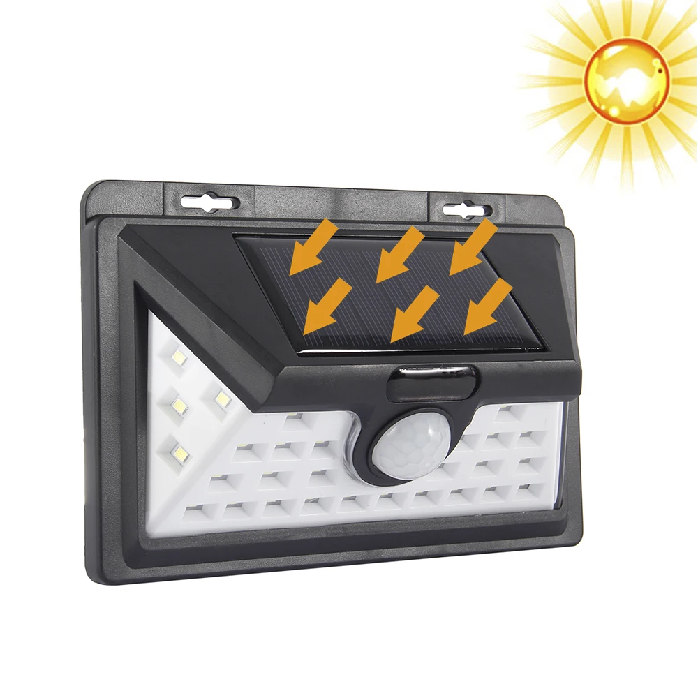 32 светодиодный солнечный садовый светильник PIR датчик движения наружная Солнечная настенная лампа Водонепроницаемая уличная лампа для