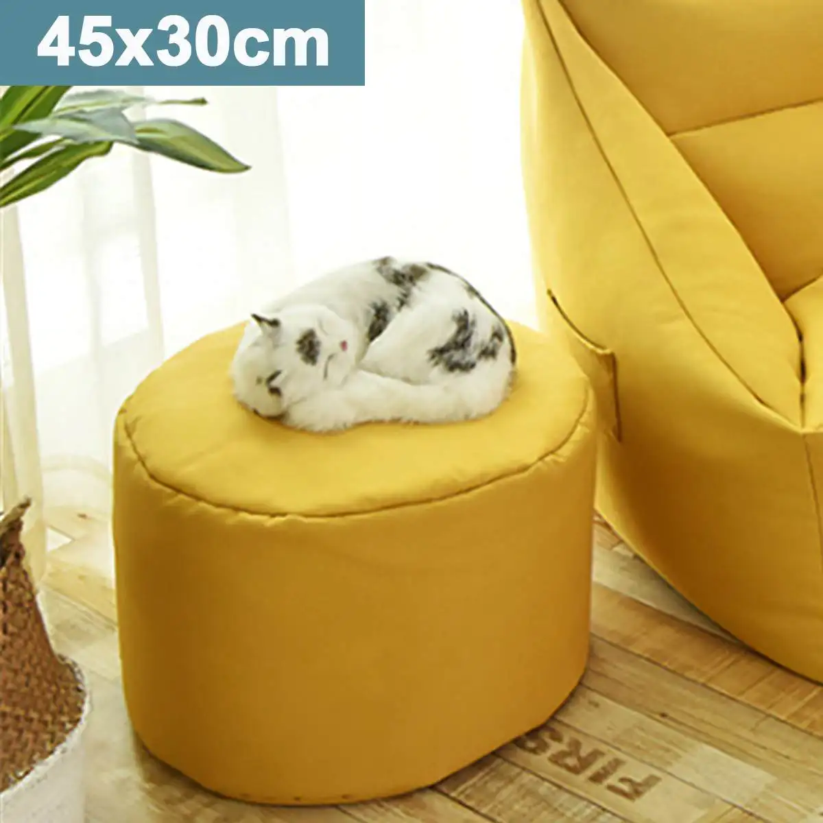 lazy sofa Waterproof Stuffed Animal Storage Toy Bean Bag Solid Color Oxford Chair Cover Large Beanbag(filling is not included)
