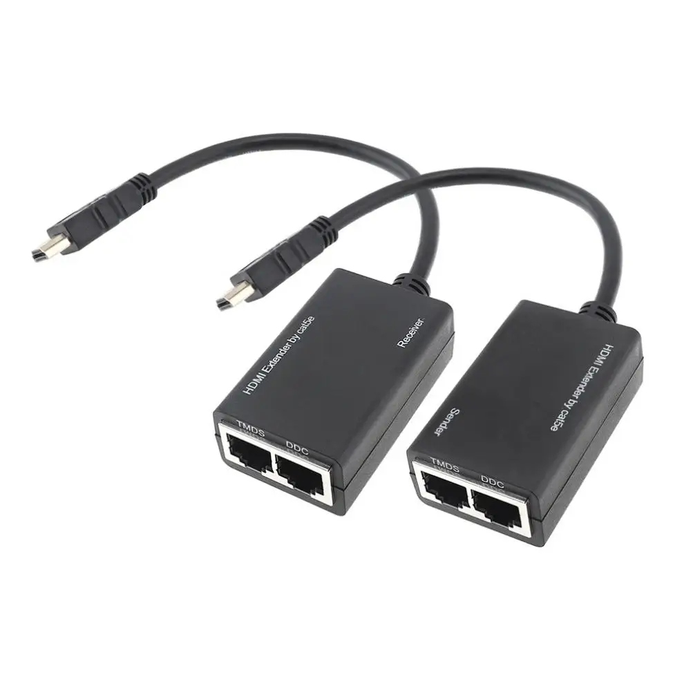 1080P HDMI удлинитель 2 шт Cat-5e Cat-6 кабель Ethernet ретранслятор HDTV 3D до 100 футов для HDMI