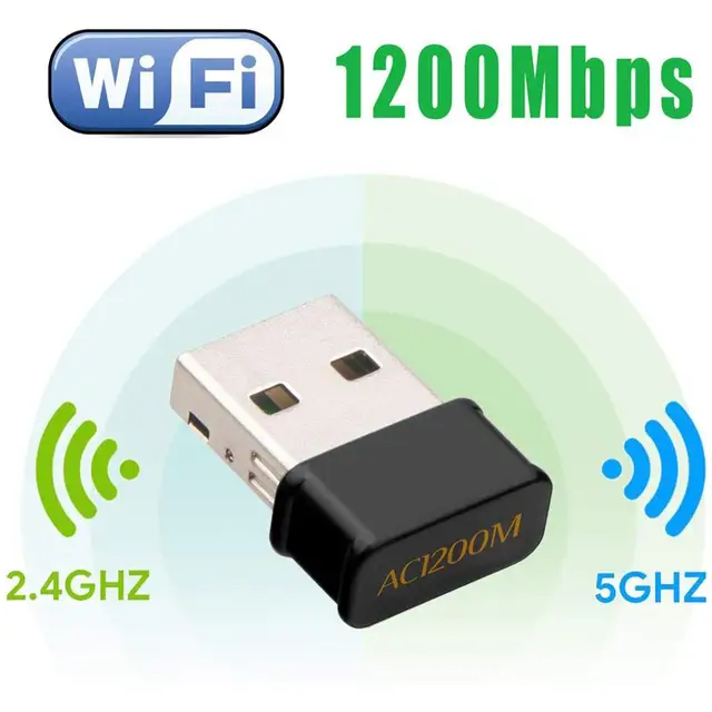 Wireless Wifi Adapter 1200mbps Usb3.0 Dongle 2.4g/5g Long Range Stable  Signal Network For Windows Xp/10/8//7/visa/ Mac10.6-10.13 - Network Cards -  AliExpress