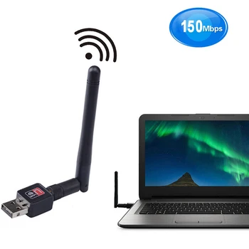 

150Mbps Mini USB Wifi Adapter Dual Band 2.4/5Ghz w/Antenna 802.11AC High Speed USB Lan Ethernet Connectors