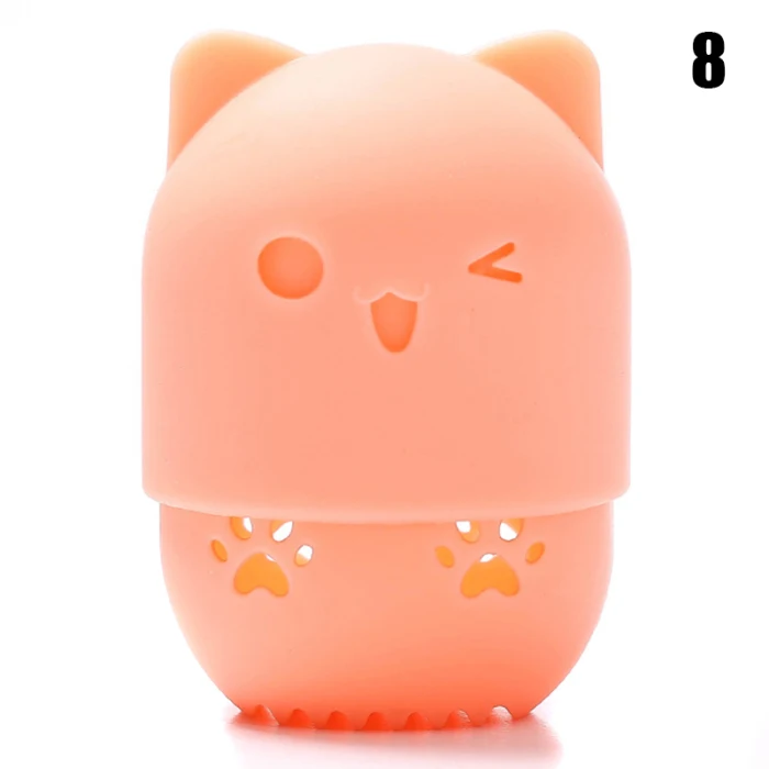 Makeup Sponge Holder Soft Silicone Cosmetics Blender Powder Puff Drying Holder Case 998