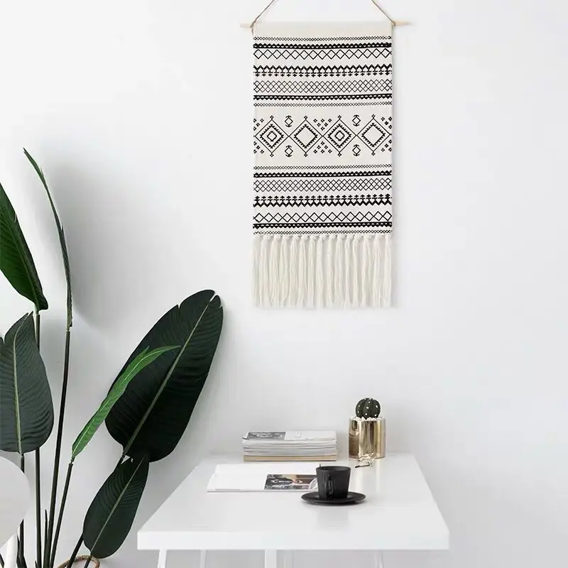 Goedkoop 5 modellen Geometrische Handgemaakte Tapijt Muur Opknoping Macrame Home Decor Retro Nordic Deur hang Craft Handgemaakte Indian Decor Nieuwe