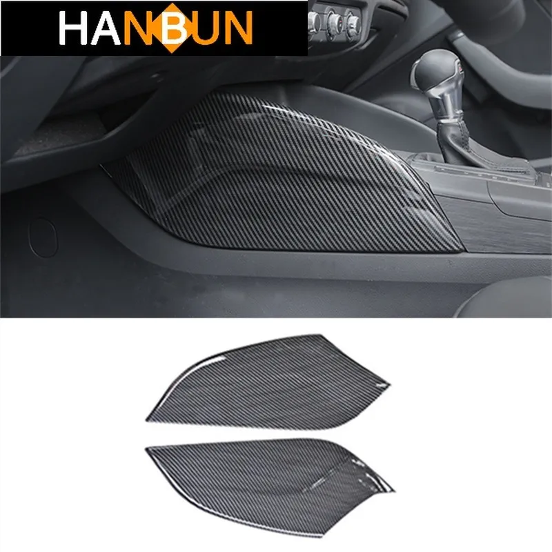 Car Styling Center Console Frame Side Panel Decoration Cover Trim For Audi A3 8V 2014-2018 Carbon Fiber Style Interior Modified |
