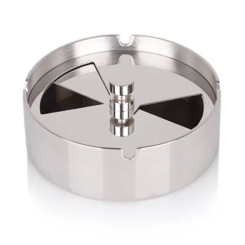 

Stainless Steel 360Degrees Rotation Ashtray Household Seal Lid Thicken Creative Personality Multifunction 2019NEW Creative DIY