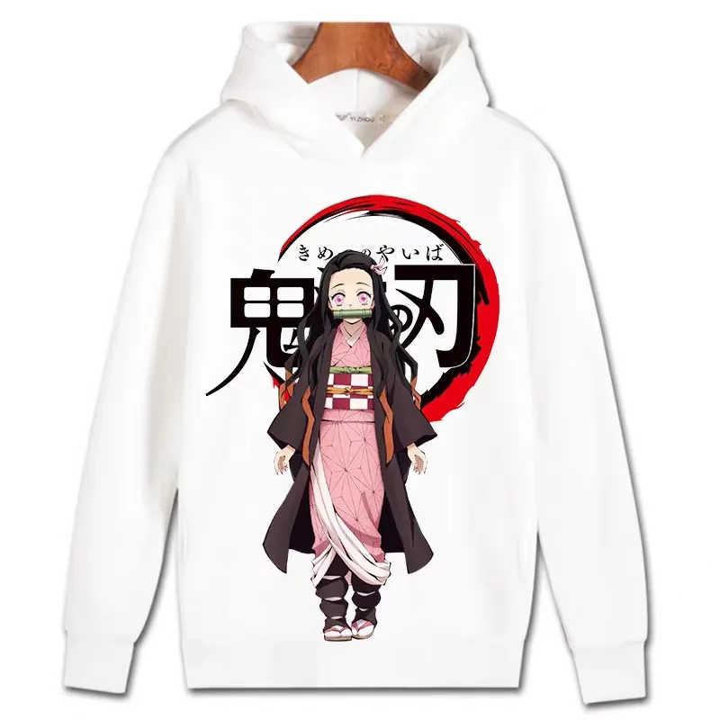 Хлопковые толстовки с капюшоном с героями аниме «Demon Slayer», «Kimetsu no Yaiba», одежда для мужчин, женщин, взрослых и детей, худи Kamado Nezuko Kamado Tanjirou, топы - Цвет: 8