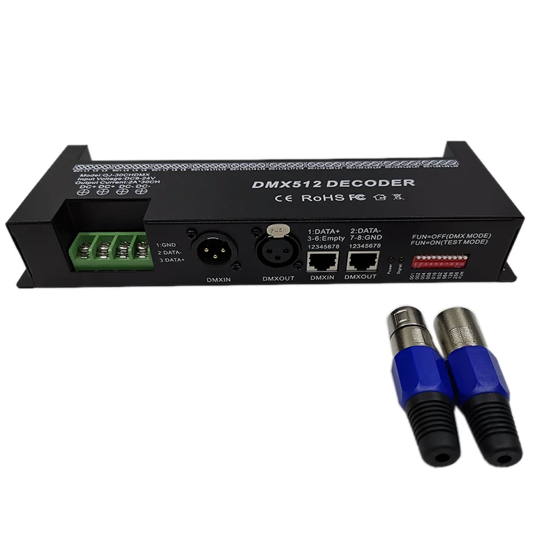 30-канальный RGB DMX512 декодер светодиодный регулятор полосы 60 А DMX диммер Входная
