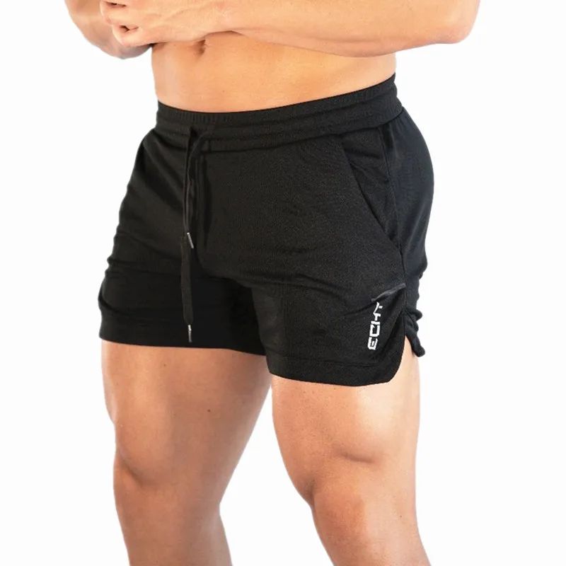 2019 New Summer Male Fitness Bodybuilding brand shorts Mesh Breathable Quick-drying Fashion Casual Joggers 4XL-shorts Sportswear