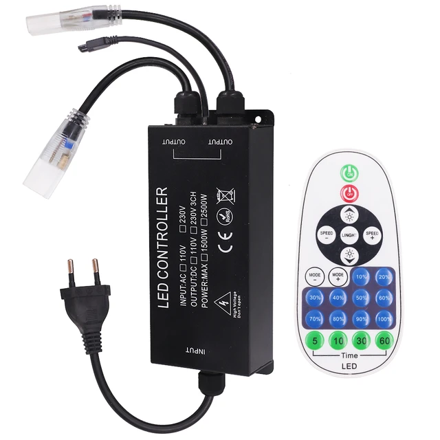 Led Controller 2500W Led Dimmer with 23Key Remote Control for 110V