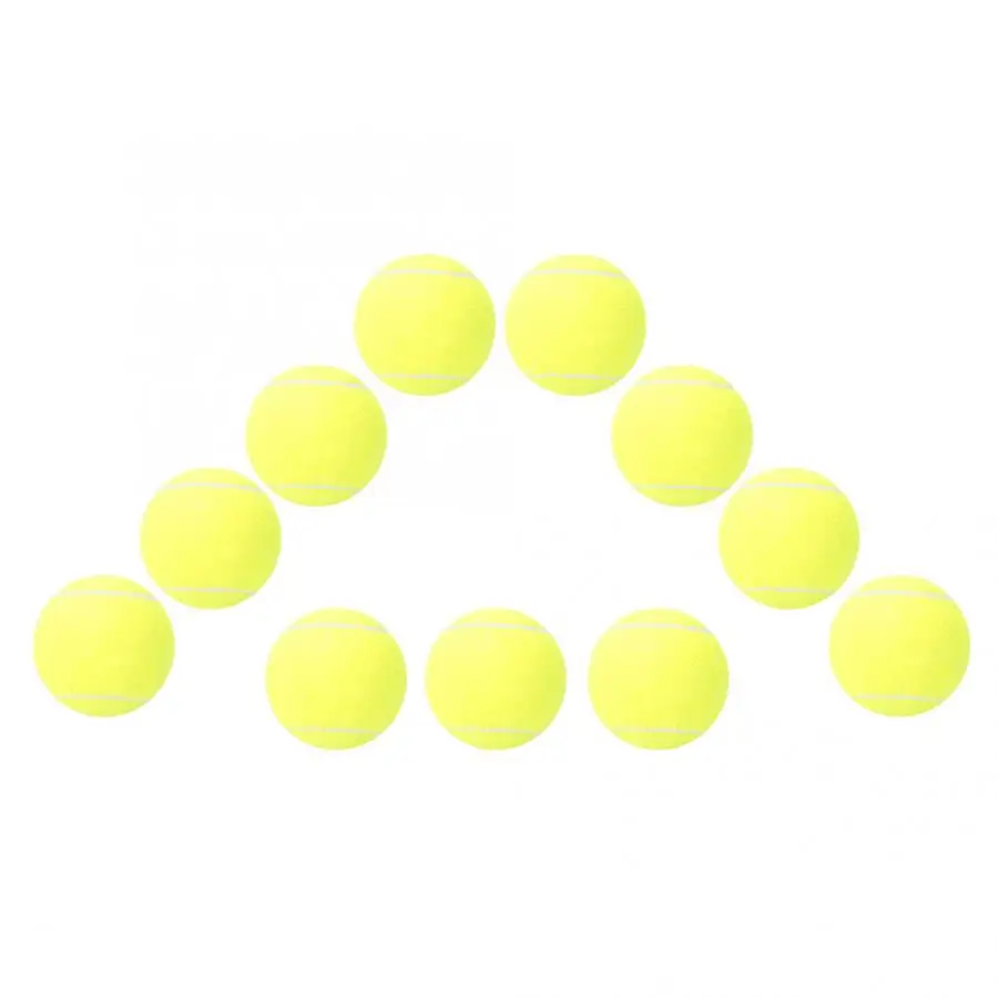12 шт. высокоэластичные спортивные теннисные мячи профессиональные тренировочные теннисные мячи оборудование для тенниса тренировочные теннисные мячи