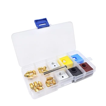 

MK Extruder Print Head 1.75mm Filament Nozzle and Heat Block Kit 2.0mm Hex Wrench for A8 CR-10 Ender 3 3D Printer