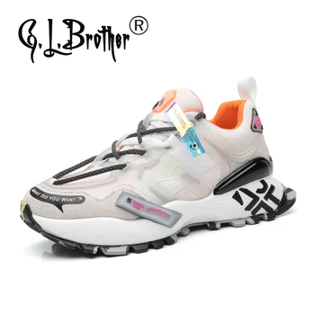 

Chunky Shoes Fashion Summer Autumn Thick-soled Increased Chunky Sneakers Women Men All-match Chunky Trainers Dames Sneakers