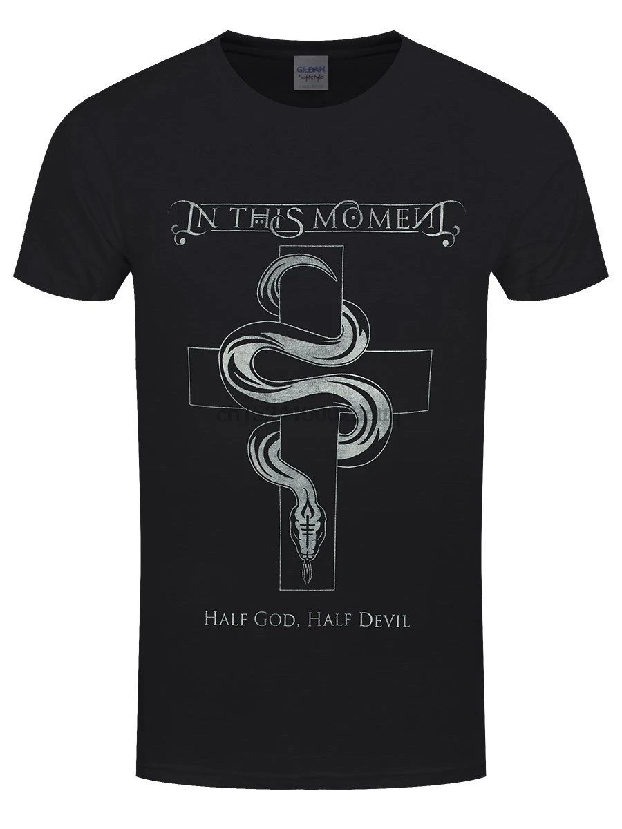 

In This Moment Crucifix Mens Black T-Shirt Cotton T-Shirt Fashion T Shirt Top Tee