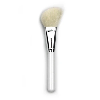 

1pc Makeup Brush White Wool Oblique Blush Brush Animal Hair Makeup Beauty Tool