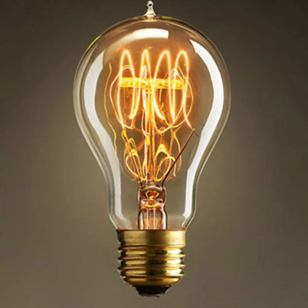 Dimmable Vintage A19 E26 Edison Incandescent Bulb Filament Lamp Light Household