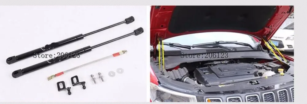 

For JEEP COMPASS 2017 2018 2x Engine Cover Support Rod Hydraulic Hood Car Style Accessories