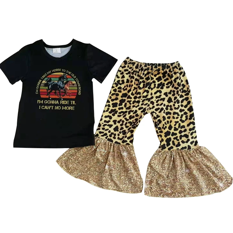 The old town road Outfits Baby Girls Fashion Boutique Outfit Black ...