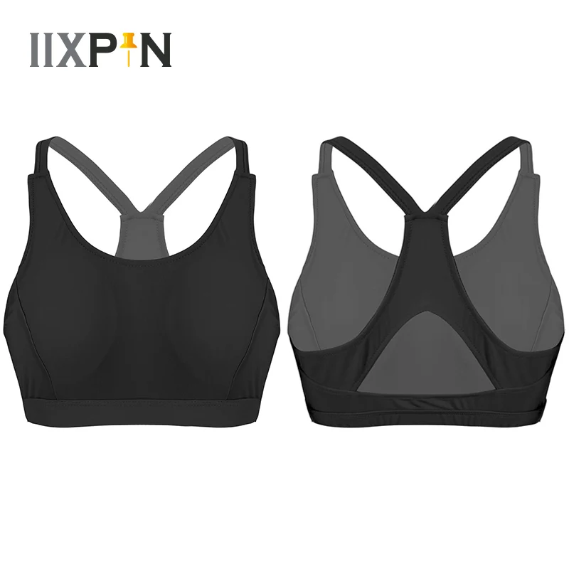 

Women dance bra top sports ballet leotard U Neckline Strappy Open Back Medium Support Padded Bra for Yoga Gym Sports Daily Life