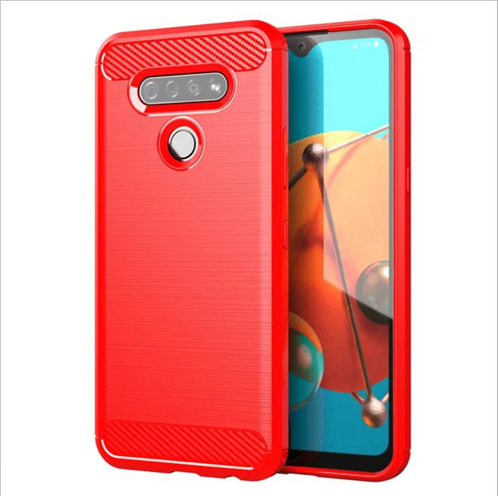 For LG K51 Case Soft Carbon Fiber Phone Shockproof Full Protection Silicone Bumper | Мобильные телефоны и аксессуары