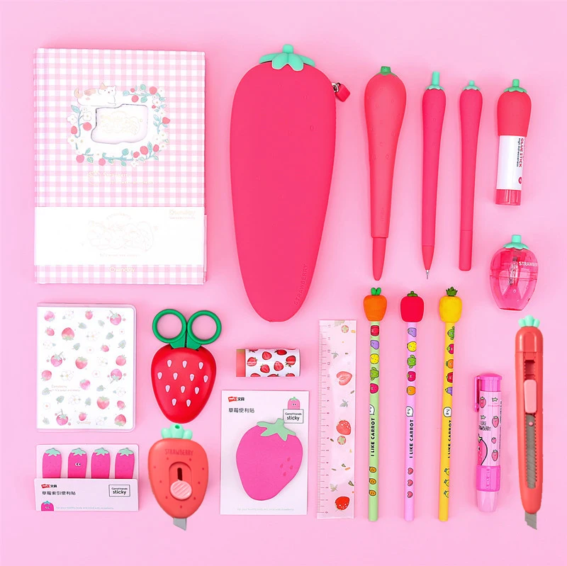 Sharkbang New Arrival Kawaii Strawberry Series Pencil Case Journal ...