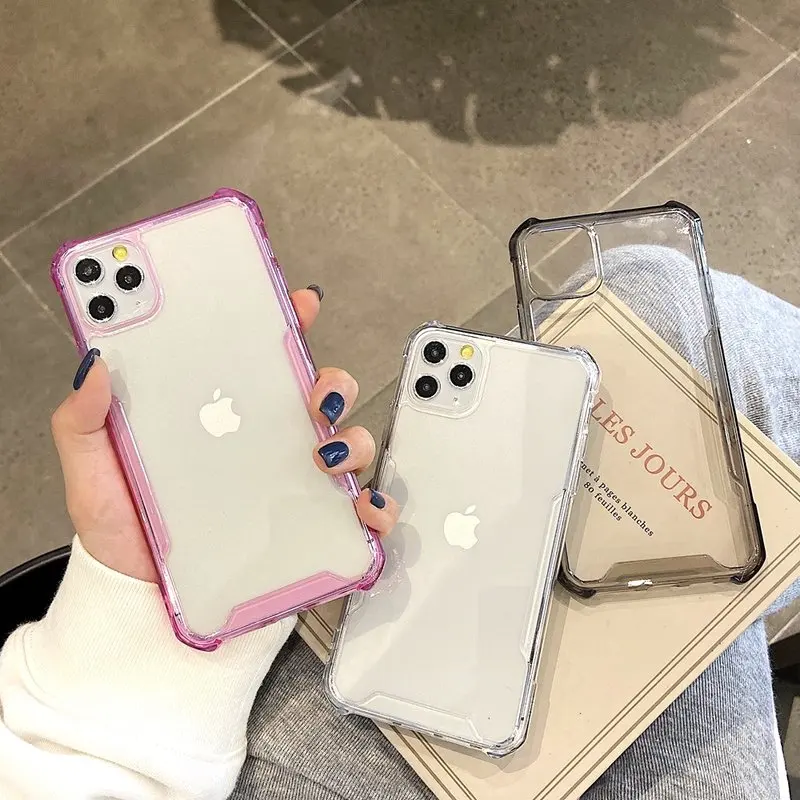 

For IPhone 11 Case Soft Silicon Phone Back Cover For IPhone 11 Pro 11 Pro Max Fashion Transparent Four Corners Shockproof Cases