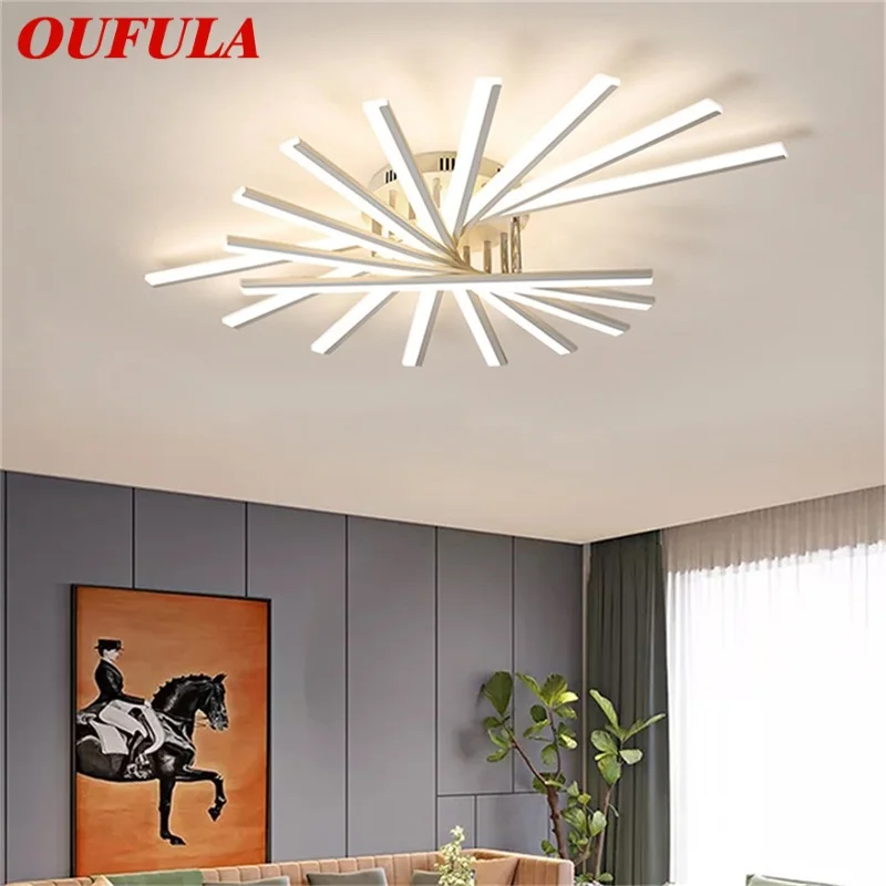 

OUFULA Nordic Ceiling Lights Contemporary Creative Lamps LED Home Fixtures For Living Dinning Room