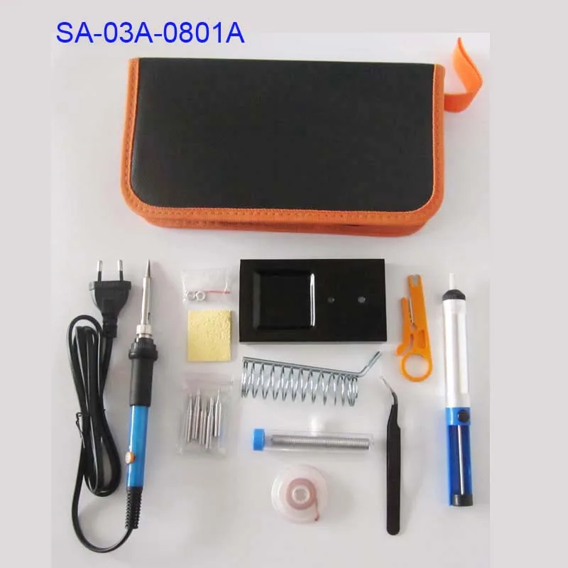 MEITEN SA-03A-0801A 60 Вт терморегулятор комплект для пайки насос для распайки паяльной проволоки 5 шт. наконечники инструмент для ремонта телефона