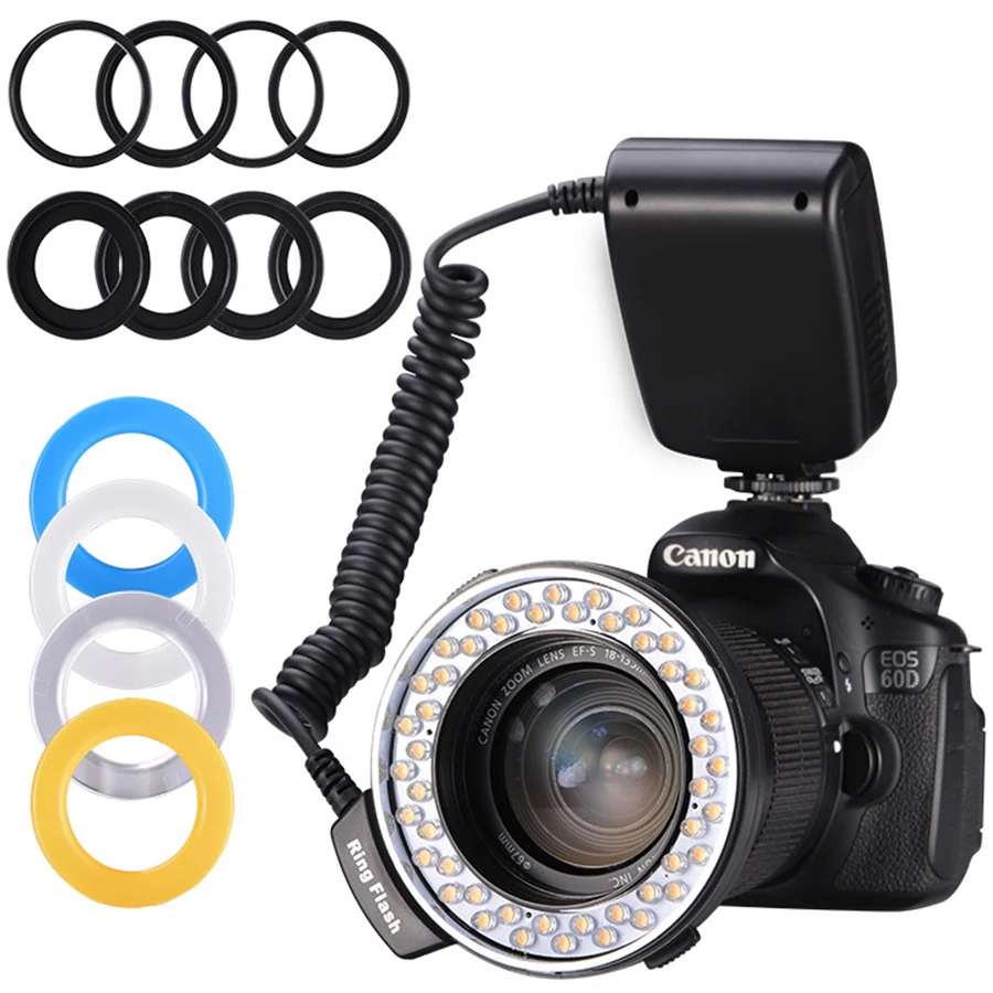 

MAMEN LDE Macro Ring Flash Bundle Speedlight Speedlite For Canon Nikon Fujifilm Olympus Pentax DSLR Camera Photo RingFlash Light