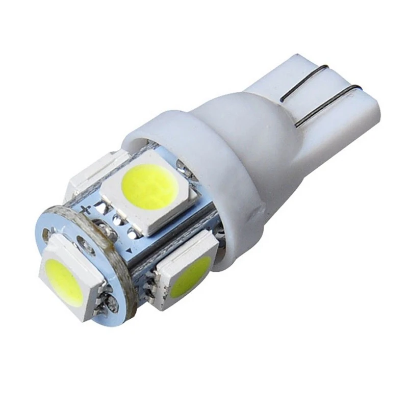 100 шт. T10 белый 168 194 501 W5W 5 SMD светодиодный автомобиль клиновидные боковые
