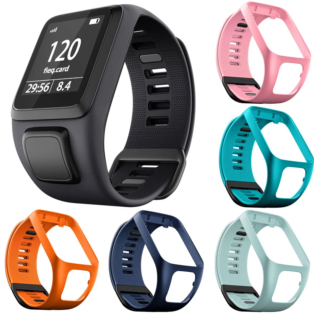 

Replacement Silicone Band Strap For TomTom Adventurer / Runner 2 3 / Spark 3 Silicagel Multiple Colours #20