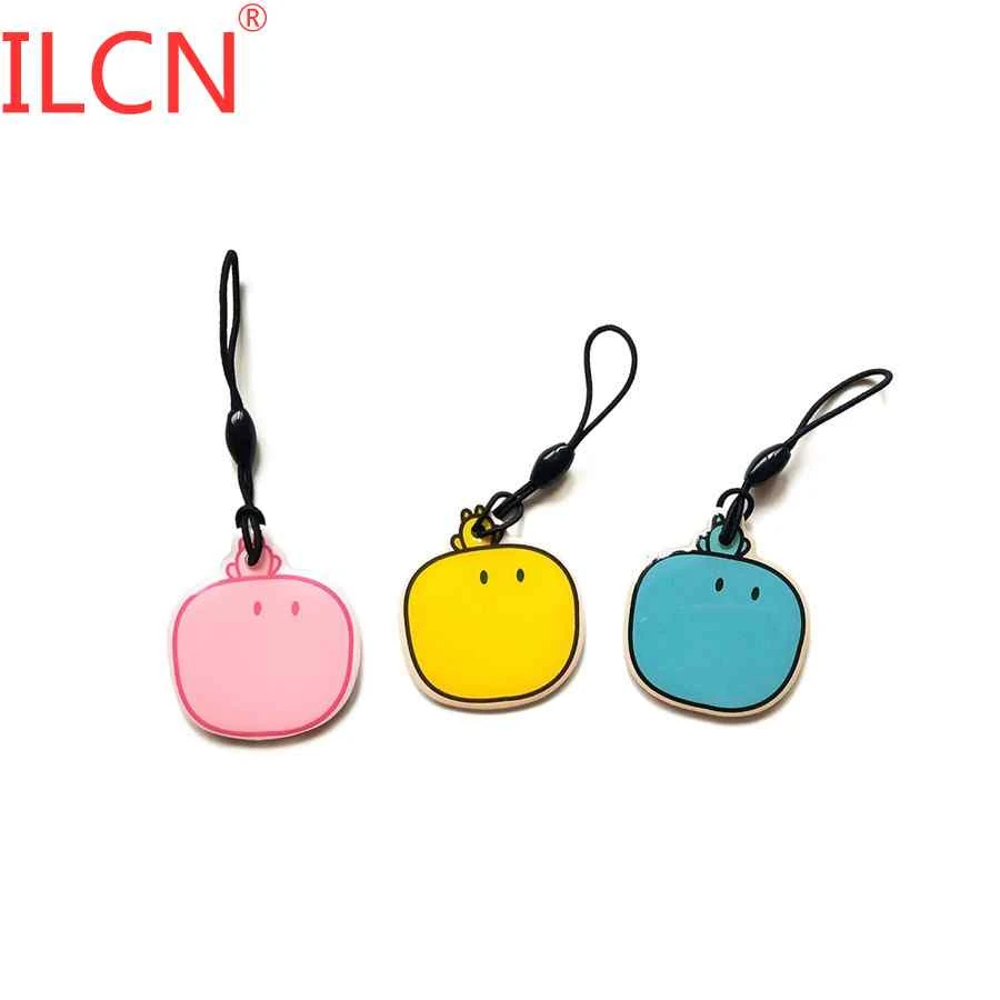 125khz Waterproof Only Read Keyfob Proximity EM4100 RFID Smart Tag Access Control Card Keychain Yellow Blue Pink Random Hair keypad access control system