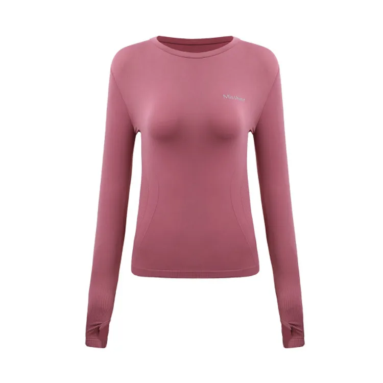 Long Sleeve Gym Yoga Sports Crop Top Women's Seamless T-shirt Fitness Woman Sport Tshirt Workout Gym Tops For Women Sportswear