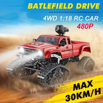 

4WD Electric RC Crawler Truck 2.4GHz 1/16 Scale RC Truck 480P HD Camera High Speed Monster Truck Road Buggy 20-25Mins
