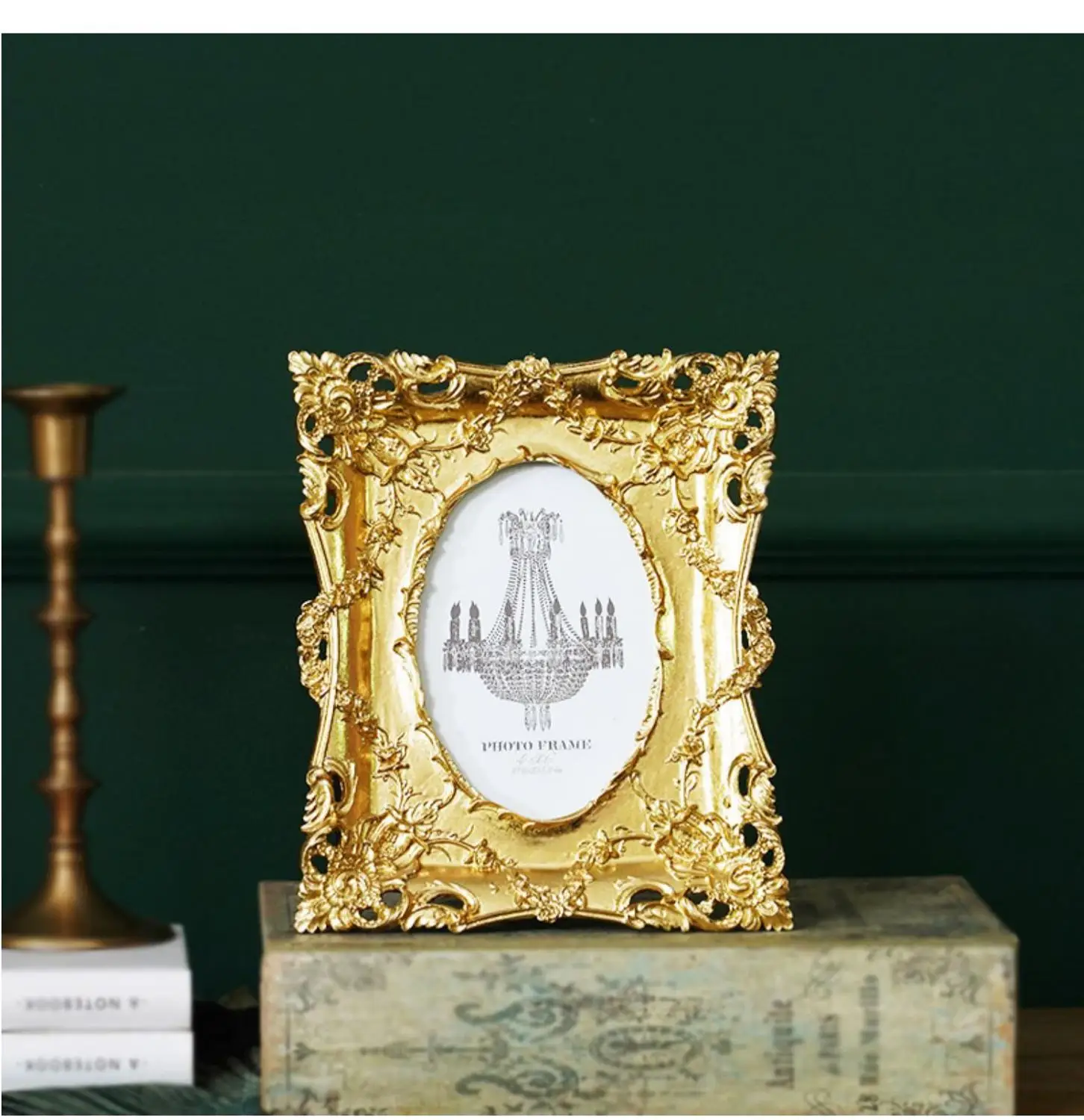 antiquegold Европейская классическая роскошная Модная Золотая винтажная рельефная фоторамка, креативная модель спальни, украшение для комнаты, настольная фоторамка - Цвет: antiquegold