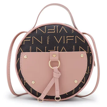 

Retro Round Small Handbag For Women 2020 Leather Mini Shoulder Bag Vintage Crossbody Bag Women Tote Bag Design Hand Bag