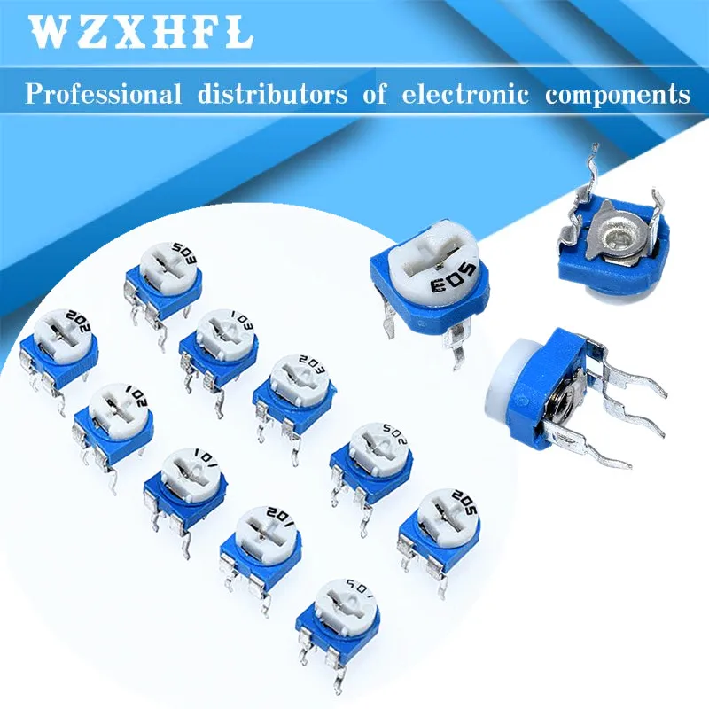 20pcs RM065 RM-065 100 200 500 1K 2K 5K 10K 20K 50K 100K 200K 500K 1M ohm Trimpot Trimmer Potentiometer variable resistor | Электронные