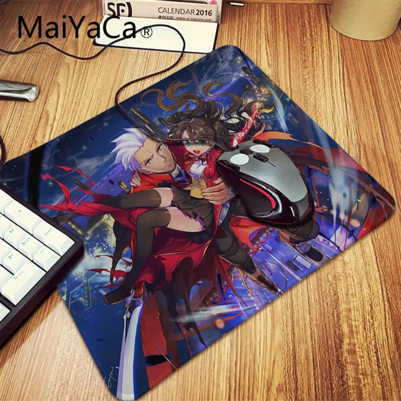 MaiYaCa Fate Stay Night Настольный коврик, игровой коврик для мыши, большая рекламная акция, игровой коврик для мыши для России, xl, клавиатура, ноутбук, ПК, ноутбук, Настольный коврик - Цвет: Lock Edge 18x22cm