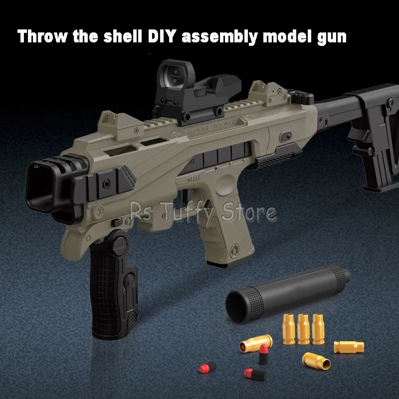DIY Assembly Sniper Rifle EVA Soft Bullet Manual Toy Gun Airsoft Pneumatic Shotgun Model Guns Weapon Blaster for Adults Boys | Игрушки и
