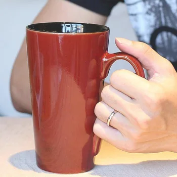 

490ml Porcelain Coffee Cup Nordic Couples Ceramic Cups and Mugs for Tea Plain Coffee Mug with Bamboo Lid Stainless Steel Spoon