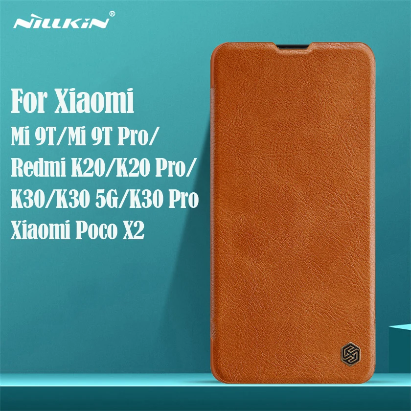 Для Xiaomi Mi 9T Redmi K20 K30 Pro 5G флип кейс Mi9T Чехол Nillkin Qin кожаный чехол карман для карт Poco