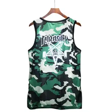 Мужская одежда большого размера популярная брендовая спортивная баскетбольная одежда без рукавов быстросохнущая камуфляжная жилетка мужская Свободная Сетчатая футболка