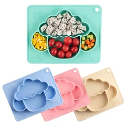 Assiette alimentaire pour bébé, tapis en Silicone sans BPA, vaisselle d'alimentation pour bébé, double tête, cuillères d'alimentation antidérapantes à aspiration, vaisselle pour tout petits 