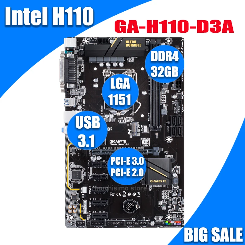 [新品] ギガバイト GA-H110-D3A GIGABYTE